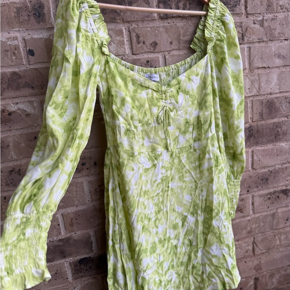 Faithfull the Brand Arianne Roos Lime Green Mini Dress  Sz 4 / S - Picture 6 of 13